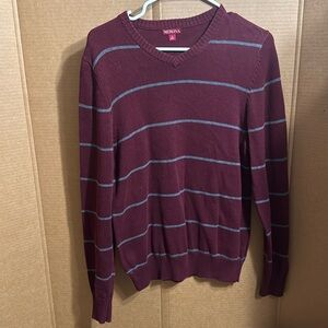 Merona burgundy and silver sweater